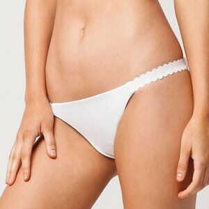 NWT Tavik Heather Ribbed Swim Bottom in White - Large